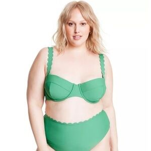 RHODE x Target Scallop Edge Underwire Bikini Top Size 22 NWOT